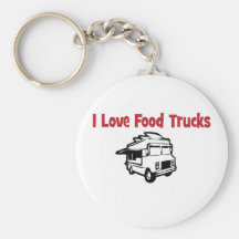 i love food trucks key chains