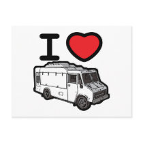 I Love Food Trucks! Postcard