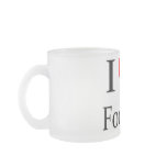 I Love Football Drinking Glass mugs