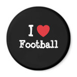I love Football heart custom personalised magnets