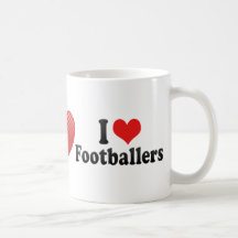 I Love Footballers Coffee Mugs