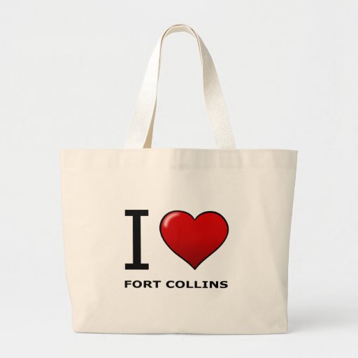 I LOVE FORT COLLINS, CO - COLORADO TOTE BAGS