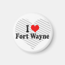 I Love Fort Wayne, United States Fridge Magnets