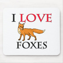 I Love Foxes Mouse Mats