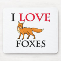 I Love Foxes Mouse Mats