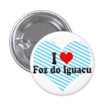 I Love Foz do Iguacu, Brazil Button