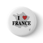 I Love France Pinback Button