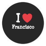 I love Francisco heart custom personalised stickers