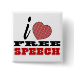 I Love Free Speech Pin