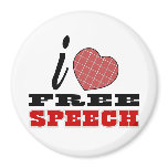 I Love Free Speech Refrigerator Magnet