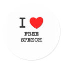 I Love Free Speech stickers