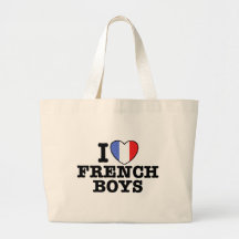 I Love French Boys Canvas Bag