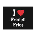 I love French Fries heart T-Shirt postcards