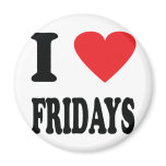 I love fridays icon magnets