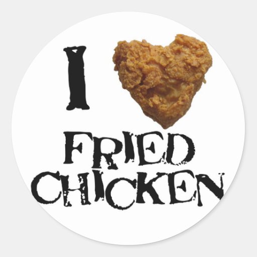 chicken fried sticker stickers cards zazzle