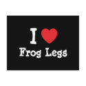 I love Frog Legs heart T-Shirt postcards