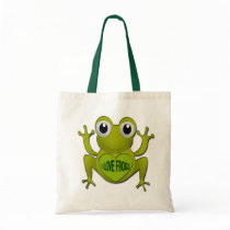 I LOVE FROGS CANVAS BAGS