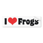 I Love Frogs Bumper Sticker bumper stickers