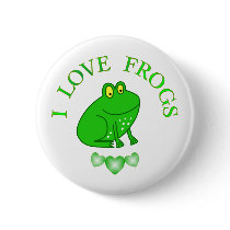 I Love Frogs Pin