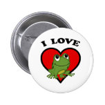 I Love Frogs Button