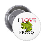 I Love Frogs Button