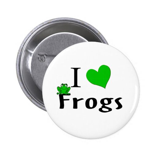 I Love Frogs Buttons