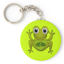 I LOVE FROGS KEYCHAIN