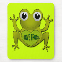 I LOVE FROGS MOUSEPAD