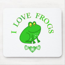 I Love Frogs Mouse Pads