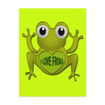 I LOVE FROGS POSTCARD