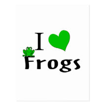 I Love Frogs Postcard