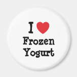 I love Frozen Yogurt heart T-Shirt Fridge Magnet