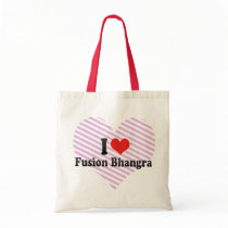 I Love Fusion Bhangra Tote Bags