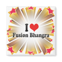I Love Fusion Bhangra Refrigerator Magnets