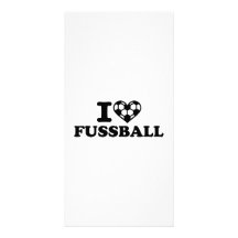 I love Fussball soccer Photo Card
