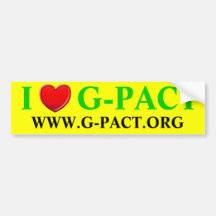 I Love G-PACT.org Bumper Stickers