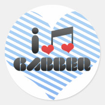 I Love Gabber Round Sticker