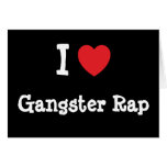 I love Gangster Rap heart custom personalised cards