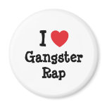I love Gangster Rap heart custom personalised magnets