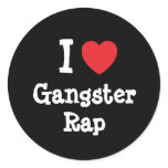 I love Gangster Rap heart custom personalised stickers