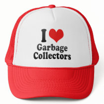 I Love Garbage Collectors Hats