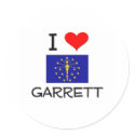 I Love GARRETT Indiana stickers