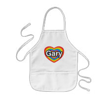 I love Gary. I love you Gary. Heart Apron