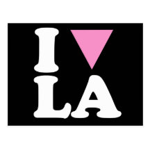 I LOVE GAY LA - WHITE -.png Post Card