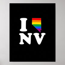 I LOVE GAY NEVADA - WHITE -.png Posters