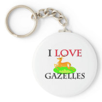I Love Gazelles Key Chains