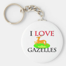 I Love Gazelles Keychain