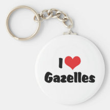 I Love Gazelles Keychains