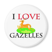 I Love Gazelles Fridge Magnets