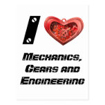 I love gears postcards